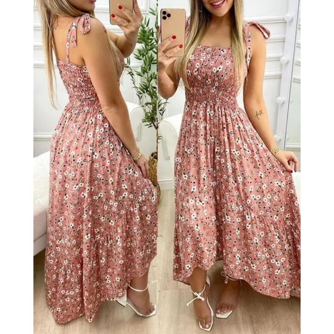 Vestido Longo Floral Jasmim