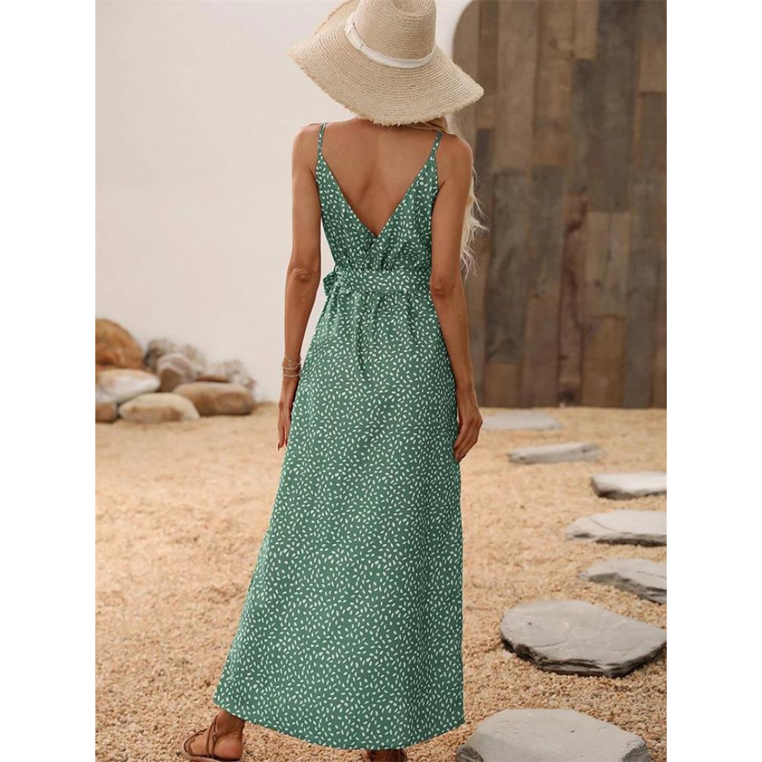 Vestido Longo de Verão decote em V