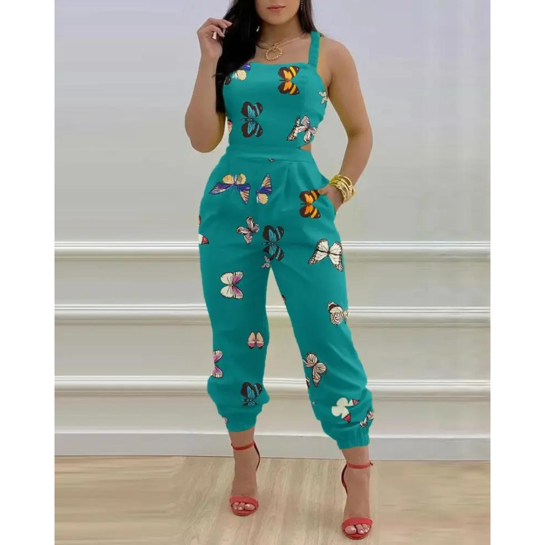 Macacão Feminino Estampado Casual